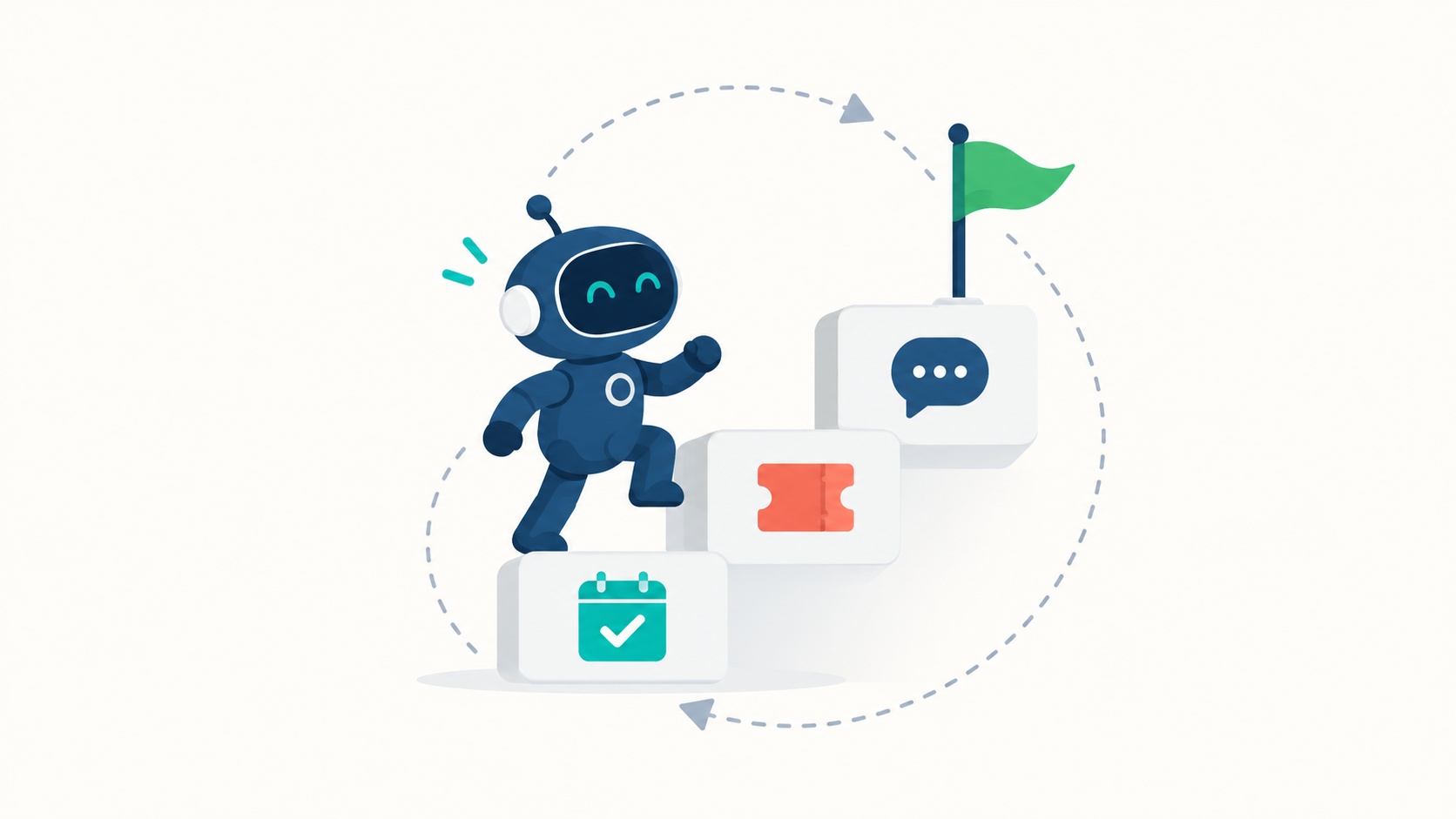 An AI agent in PHP working through a task step by step in a loop.